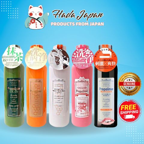 Nước Súc Miệng Propolinse 600ml Nhập Khẩu Nhật Bản - Khử Mùi, Làm Sạch Răng, Trắng Sáng Nha Chến Hàng Auth