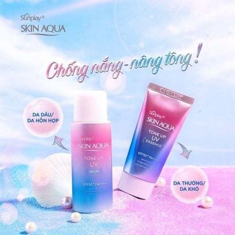 Kem Chống Nắng Skin Aqua UV Tone Up SPF50+ - Dưỡng Ẩm, Điều Chỉnh Tông Da, Giúp Da Rạng Rỡ, Hương Hoa Hồng Tự Nhiên 80g