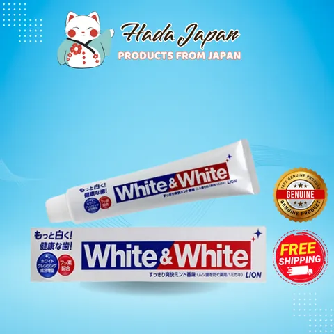 Kem Đánh Răng White And White Lion Nhật Bản - Làm Trắng Răng, Ngăn Ngừa Sâu Răng, Hơi Thở Thơm Mát, Cho Nướu Nhạy Cảm