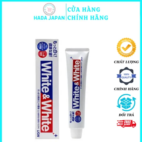 Kem Đánh Răng White And White Lion Nhật Bản - Làm Trắng Răng, Ngăn Ngừa Sâu Răng, Hơi Thở Thơm Mát, Cho Nướu Nhạy Cảm
