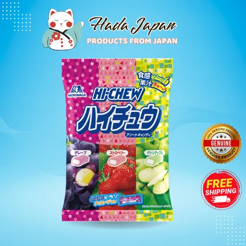 Kẹo mềm trái cây Morinaga Hi-Chew 94g - Kẹo dẻo Nhật Bản vị Nho, Dâu, Táo xanh thơm ngon, hấp dẫn cho bé yêu