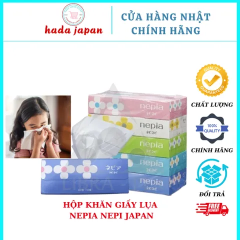 Khăn Giấy Lụa Nepia Nepi Nhật Bản - 5 Hộp 150 Tờ Mềm Mại, An Toàn Cho Làn Da Nhạy Cảm, Chất Lượng Cao Cấp