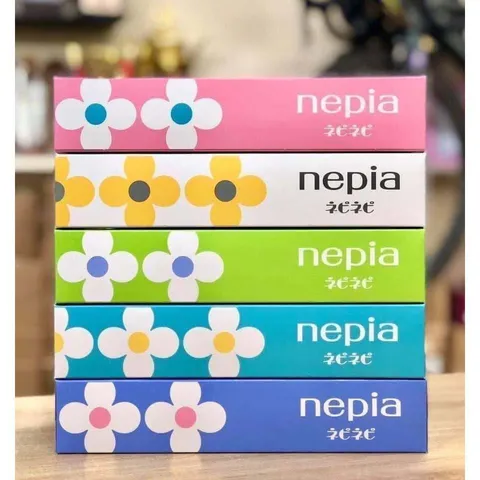 Khăn Giấy Lụa Nepia Nepi Nhật Bản - 5 Hộp 150 Tờ Mềm Mại, An Toàn Cho Làn Da Nhạy Cảm, Chất Lượng Cao Cấp