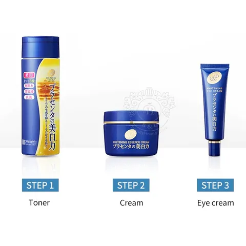 Kem Dưỡng Trắng Da Chống Lão Hóa Meishoku Whitening Essence Cream 55g - Chiết Xuất Nhau Thai Tăng Cường Độ Ẩm và Sáng Da