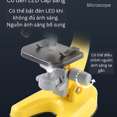 Kính Hiển Vi Cầm Tay Phóng Đại 100-400x Cho Bé - Khám Phá Khoa Học STEM, Quà Tặng Giáo Dục Sáng Tạo