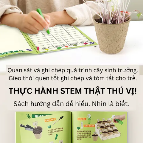 Bộ Kit Nhà Kính Trồng Cây Mini Cho Bé - Đồ Chơi Giáo Dục STEM Quan Sát Sinh Trưởng Cây Cảnh Thân Thiện Môi Trường