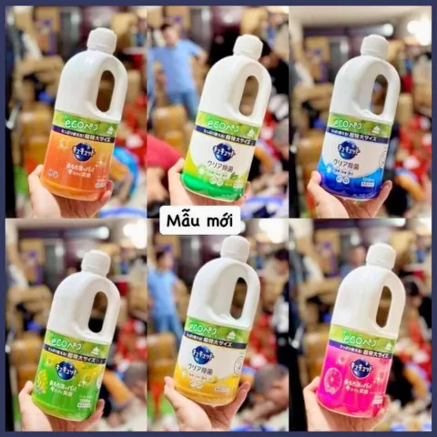 Nước Rửa Chén Kao Nhật Bản 1250ml - Sạch Dầu Mỡ, Dịu Nhẹ, Hương Nho Cam Tự Nhiên, Bảo Vệ Da Tay