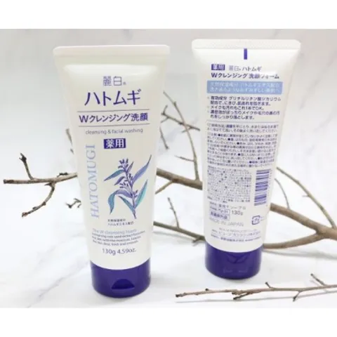 Sữa Rửa Mặt Trắng Da Ý Dĩ Hatomugi Nhật Bản - Giúp Ngừa Mụn, Chống Lão Hóa, Dành Cho Da Hỗn Hợp & Da Khô