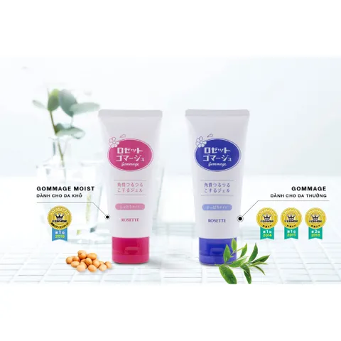 Gel Tẩy Tế Bào Chết Rosette 120g - Làm Sạch, Ngừa Mụn, Dưỡng Da Sáng Mịn - Sản Phẩm Chăm Sóc Da Nhạy Cảm Từ Nhật Bản