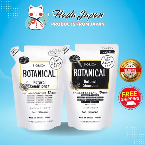 Dầu Gội Thảo Mộc Botanical Biorica 400ml - Không Silicon, Thanh Lọc Da Đầu, Nuôi Dưỡng Tóc Mềm Mượt, An Toàn Tự Nhiên