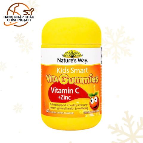 Viên nhai Nature's Way Kids Smart Vita Gummies Vitamin C & Kẽm - Tăng cường sức đề kháng cho trẻ em (60 viên)