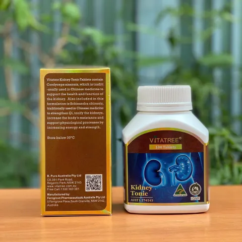 Viên Uống Hỗ Trợ Thận Vitatree Kidney Tonic 100 Viên - Sản Phẩm Nhập Khẩu Chính Ngạch Từ Úc, Tăng Cường Chức Năng Thận 307151