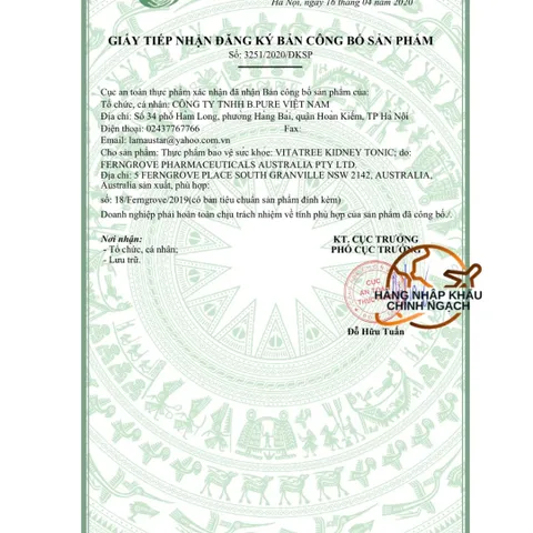 Viên Uống Hỗ Trợ Thận Vitatree Kidney Tonic 100 Viên - Sản Phẩm Nhập Khẩu Chính Ngạch Từ Úc, Tăng Cường Chức Năng Thận 307151