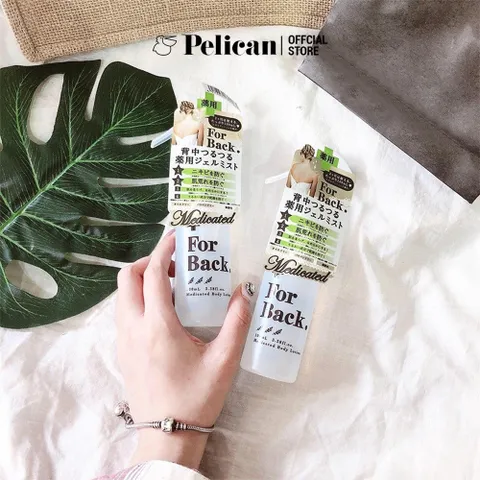 Kem Dưỡng Da Pelican Giảm Mụn Lưng 100ml - Sản Phẩm Chăm Sóc Da Chính Hãng Nhật Bản, Dưỡng Sáng Da và Ngăn Ngừa Thâm Mụn