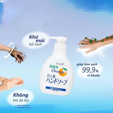 Gel Rửa Tay Animo Weak Acid 200ml - Kháng Khuẩn, Dưỡng Ẩm, Diện Tích Nhỏ Gọn, An Toàn Cho Gia Đình, Sạch Sẽ & Dịu Nhẹ