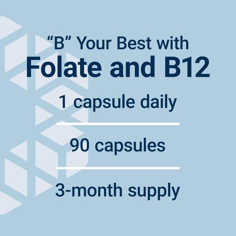 Viên Uống BioActive Folate Vitamin B12 5-MTHF Life Extension - Hỗ Trợ Sức Khỏe Não Bộ và Tim Mạch (Hộp 90 viên)
