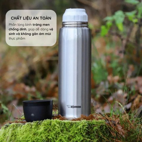 Bình giữ nhiệt Zojirushi SJ-JS10 1L - Giữ nóng lạnh hiệu quả, chất liệu thép chống gỉ, bảo hành 1 năm, tiện dụng cho mọi hoạt động