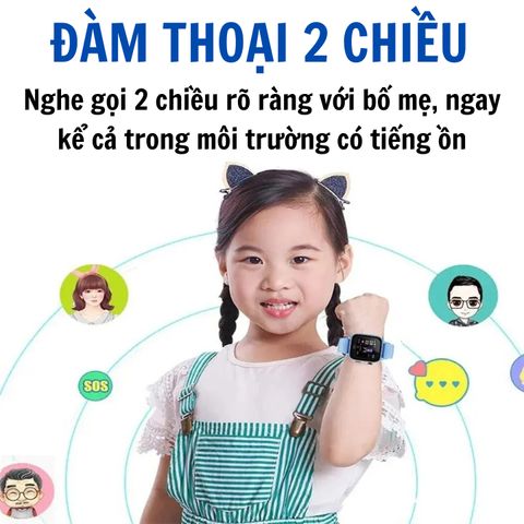 Đồng Hồ Thông Minh Trẻ Em Q15 - Định Vị LBS, Nghe Gọi 2 Chiều, Nhắn Tin, Chống Nước IPX4, SOS Khẩn Cấp - Dành Cho Bé Từ 4 Tuổi