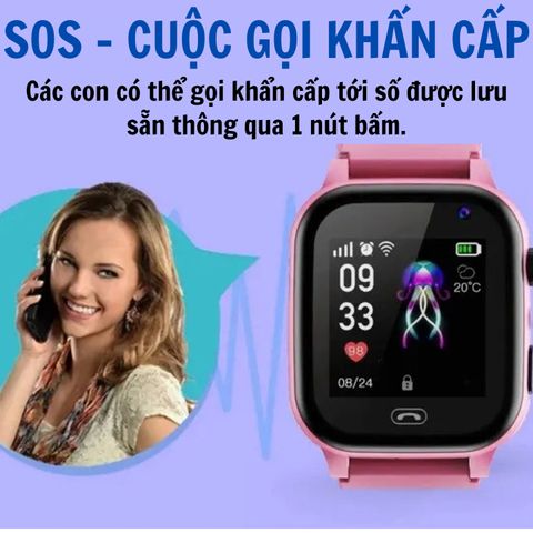 Đồng Hồ Thông Minh Trẻ Em Q15 - Định Vị LBS, Nghe Gọi 2 Chiều, Nhắn Tin, Chống Nước IPX4, SOS Khẩn Cấp - Dành Cho Bé Từ 4 Tuổi