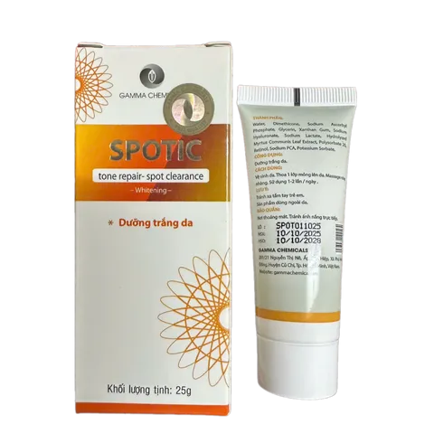 Kem Dưỡng Da Spotic 25g - Giúp Mờ Thâm Mụn, Tái Tạo Da, Dưỡng Trắng và Ngăn Ngừa Lão Hóa, Sản Phẩm Việt Nam