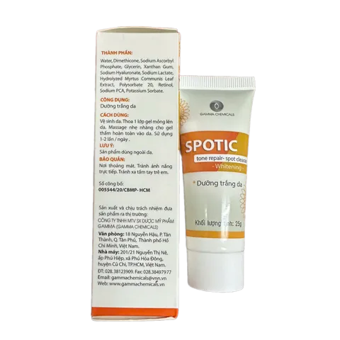 Kem Dưỡng Da Spotic 25g - Giúp Mờ Thâm Mụn, Tái Tạo Da, Dưỡng Trắng và Ngăn Ngừa Lão Hóa, Sản Phẩm Việt Nam