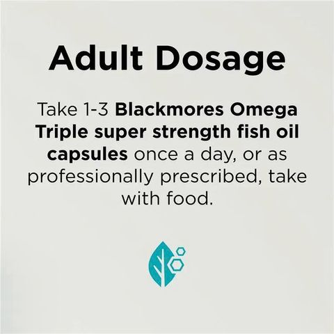 Viên uống dầu cá Omega 3 Blackmores Omega Triple Super Strength - Bổ sung Omega-3, tăng cường sức khỏe tim mạch và chức năng não bộ, 60 viên