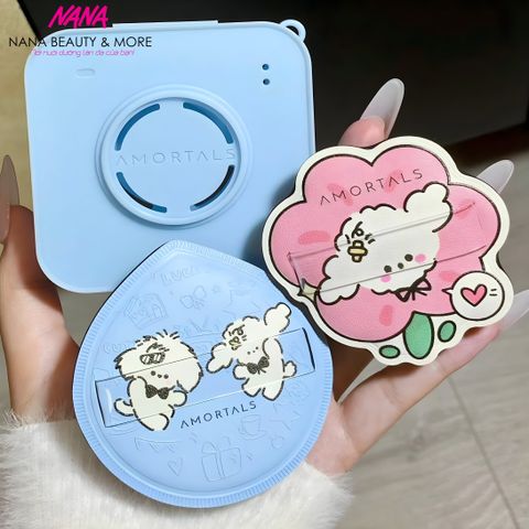 Bông Mút Trang Điểm Amortals Cute Puppy - Siêu Mềm Dễ Tán Kèm Hộp Đựng Cao Cấp, Chất Liệu Dày Dặn, Thiết Kế Thông Minh
