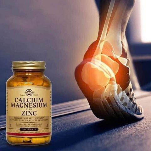 Canxi+Magie+Zinc Solgar USA thuần chay 100 viên