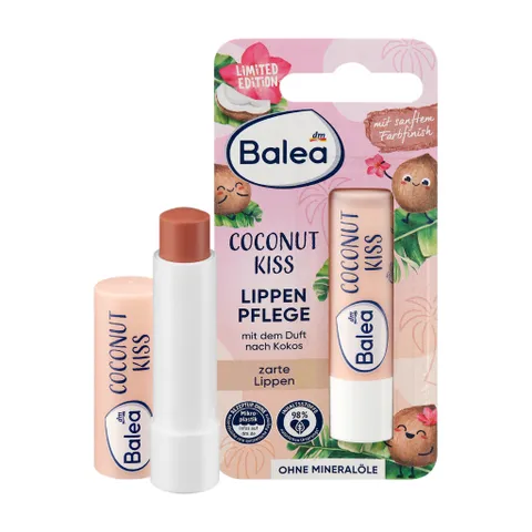 Son dưỡng môi Balea Coconut Kiss 4.8g - Hương dừa ngọt ngào, dưỡng ẩm, thiết kế nhỏ gọn, hàng nội địa Đức