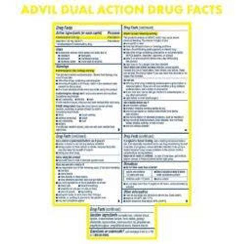 Viên giảm đau Advil Dual Action Acetaminophen 250mg & Ibuprofen 125mg - Giảm Đau Nhanh Chóng Hiệu Quả 216 Viên