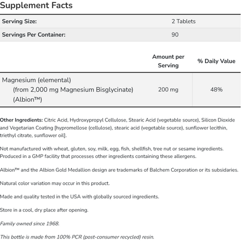 Viên Uống Magnesium Glycinate NOW Foods - Tăng Trí Nhớ, Giảm Căng Thẳng, Hỗ Trợ Ngủ Sâu (Hộp 180 viên) - Sản phẩm Chất lượng từ Mỹ
