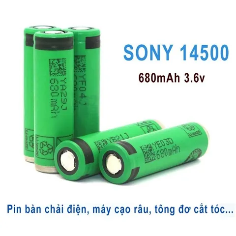 Pin Sony 14500 AA 3.7V 680mAh - Dùng cho Bàn Chải Đánh Răng, Tông Đơ và Máy Cạo Râu - Hiệu Suất Cao, Thương Hiệu Uy Tín