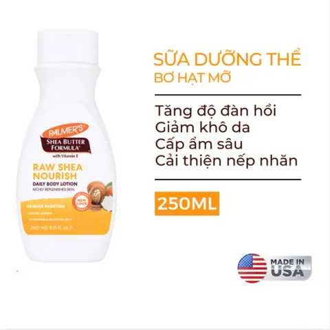 Sữa Dưỡng Thể Palmer's Bơ Hạt Mỡ 250ml - Dưỡng Ẩm Chuyên Sâu, Làm Đều Màu Da, Vitamin E, Hương Thơm Ngọt Ngào