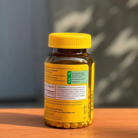 Viên Uống Bổ Sung Sắt Nature Made 65mg - Tăng Cường Sức Khỏe, Hỗ Trợ Mẹ Bầu & Hệ Miễn Dịch - 365 Viên