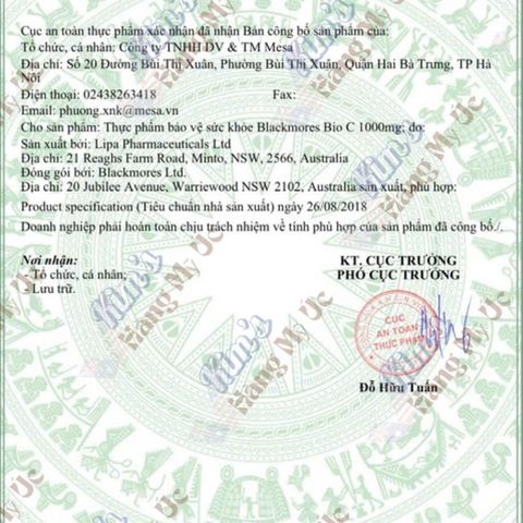 Viên Uống Blackmores Bio C 1000mg - Tăng Cường Sức Khỏe & Hỗ Trợ Miễn Dịch, 31 Viên Nhập Khẩu Chính Ngạch từ Úc