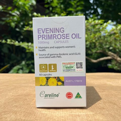 Tinh Dầu Hoa Anh Thảo Careline 1000mg - 60 Viên Nang Mềm Cân Bằng Nội Tiết Tố Nữ và Làm Đẹp Da