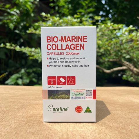 Viên uống bổ sung Collagen Careline Bio Marine Collagen 60 viên - Hỗ trợ làm đẹp da, chống lão hóa và tăng cường sức khỏe xương khớp
