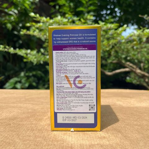 Tinh Dầu Hoa Anh Thảo Vitatree Evening Primrose Oil - 100 Viên Hỗ Trợ Cân Bằng Nội Tiết và Sức Khỏe Da Cho Phụ Nữ