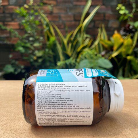 Viên uống Omega 3 Blackmores Double High Strength - Tốt cho não bộ, tim mạch, hỗ trợ sức khỏe, 90 viên