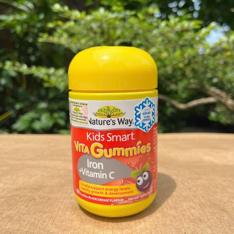 Kẹo Dẻo Nature’s Way Kids Smart - Bổ Sung Sắt và Vitamin C cho Trẻ từ 2 - 12 Tuổi, Hỗ Trợ Miễn Dịch và Phát Triển, 60 Viên