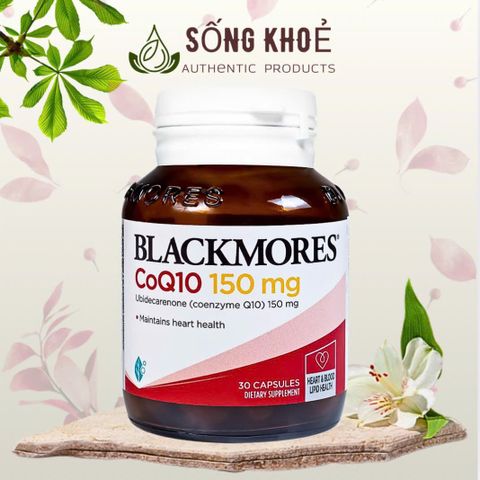 Viên Uống Hỗ Trợ Tim Mạch Blackmores CoQ10 150mg - Tăng Cường Sức Khỏe Tim Mạch và Mạch Máu, 30 Viên