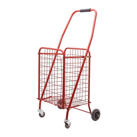 Xe Đi Chợ Đỏ Handomart - Xe Kéo 4 Bánh Chắc Chắn, Giỏ Rộng, Dễ Di Chuyển - Đồ Gia Dụng Thời Trang Cho Mọi Người
