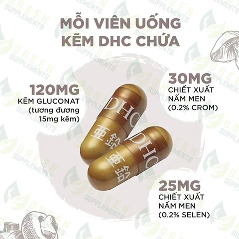 Viên uống kẽm DHC Nhật Bản 60 viên