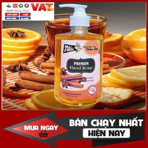 Nước Rửa Tay Khử Mùi Mr.Fresh 500ml Hương Mật Ong Rừng - Diệt Khuẩn, Làm Sạch, Mềm Da, Khử Mùi Tự Nhiên