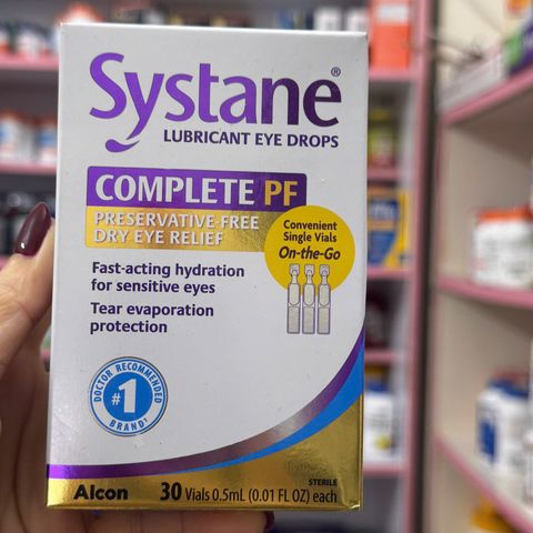 100% hàng mỹ- Systane Complete PF 30 ống – nước nhỏ mắt dưỡng ẩm, giảm khô rát và bảo vệ mắt nhạy cảm