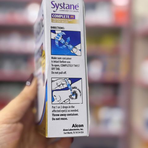 100% hàng mỹ- Systane Complete PF 30 ống – nước nhỏ mắt dưỡng ẩm, giảm khô rát và bảo vệ mắt nhạy cảm