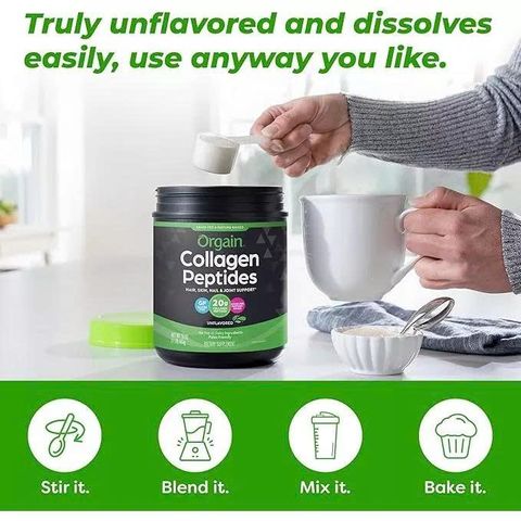 Bột Collagen Thủy Phân Orgain 20g - Giải Pháp Làm Đẹp Da, Tóc, Móng Tự Nhiên, Dinh Dưỡng Cao Cấp, Không Chứa Gluten