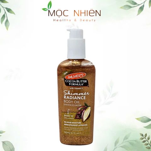 Dầu Dưỡng Thể Palmer's Cocoa Butter Shimmer Radiance 150ml - Hiệu Ứng Ánh Nhũ Giúp Da Rạng Rỡ, Dưỡng Ẩm Sâu, Phù Hợp Mọi Tông Da