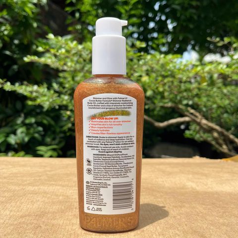 Dầu Dưỡng Thể Palmer's Cocoa Butter Shimmer Radiance 150ml - Hiệu Ứng Ánh Nhũ Giúp Da Rạng Rỡ, Dưỡng Ẩm Sâu, Phù Hợp Mọi Tông Da