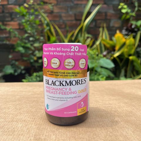 Viên Uống Vitamin Blackmores Pregnancy & Breast-Feeding Gold - Hỗ Trợ Thai Kỳ Khỏe Mạnh & Phát Triển Não Cho Bà Bầu (60 Viên)